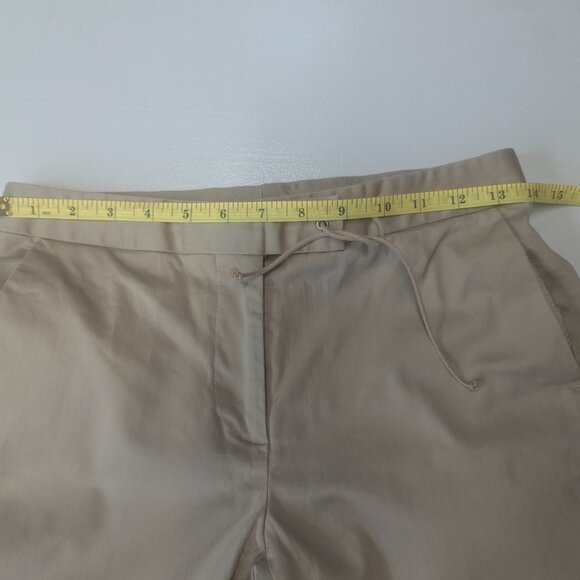 Poleci Size 2 Khaki Silk and Cotton Pants - Picture 9 of 16